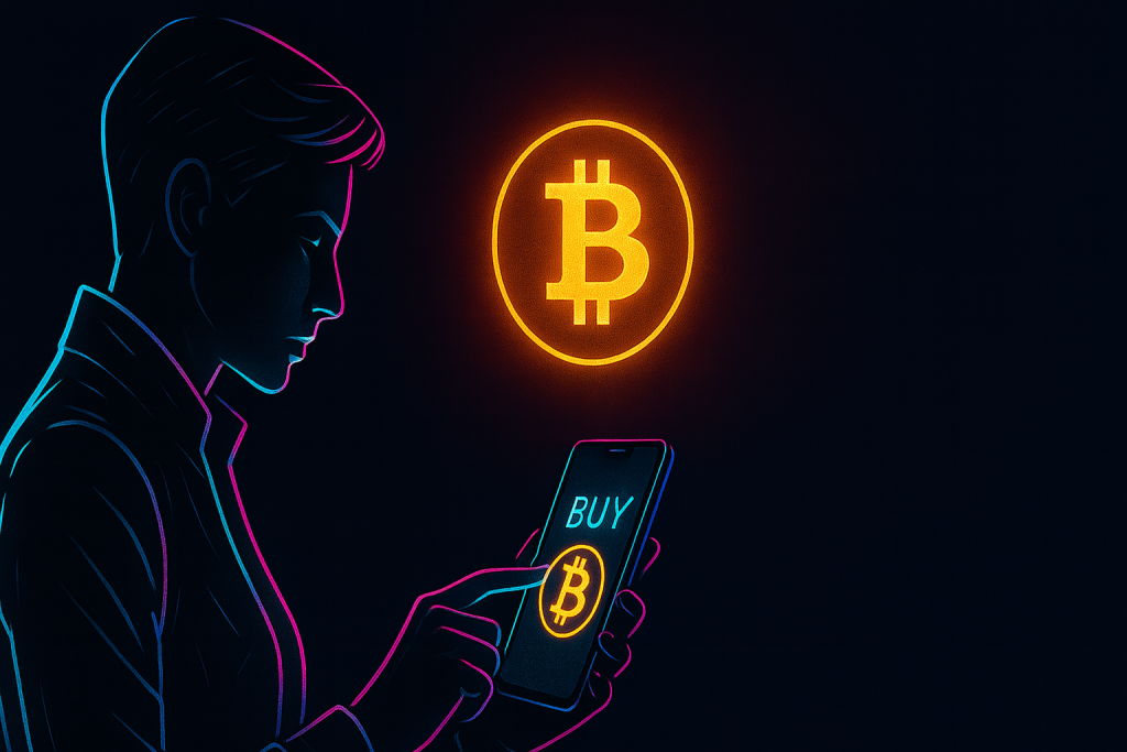 How to buy Bitcoin illustratie